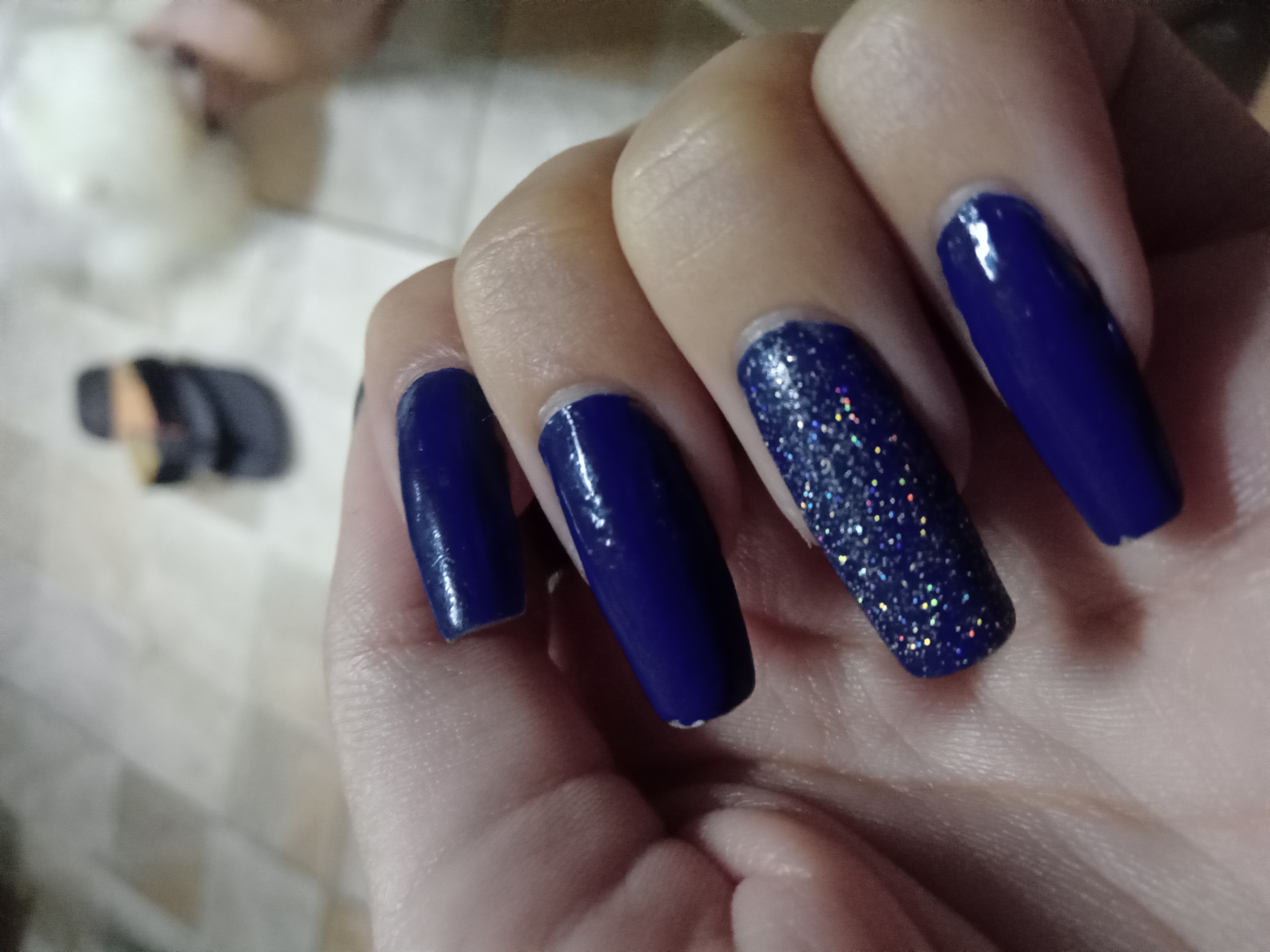 Unha de Gel Azul Fusca 1965